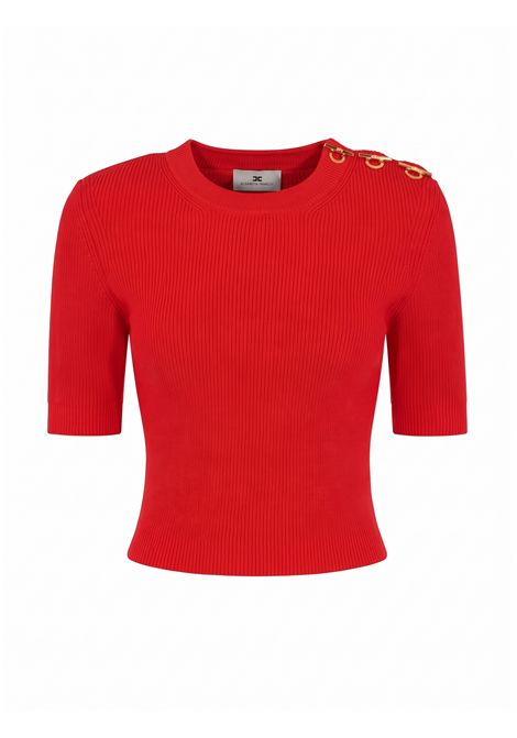 Top in maglia con dettagli gioiello ELISABETTA FRANCHI | MK02S66E2CG5